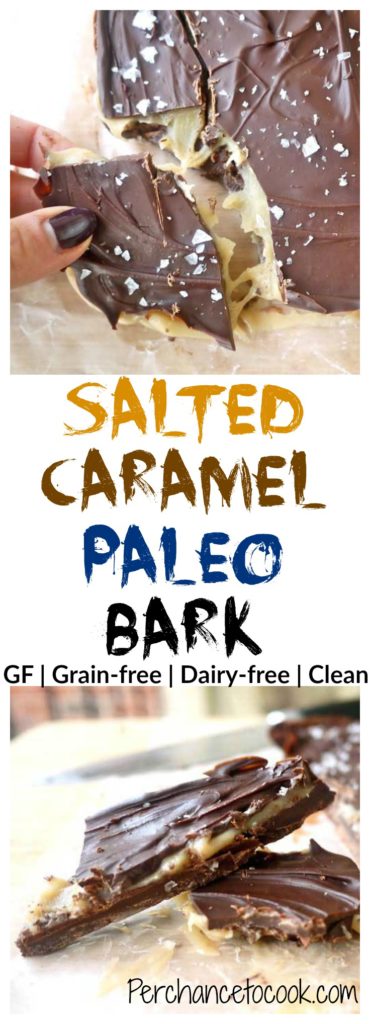 Salted Caramel Paleo Bark (GF, dairy-free) | Perchance to Cook, www.perchancetocook.com
