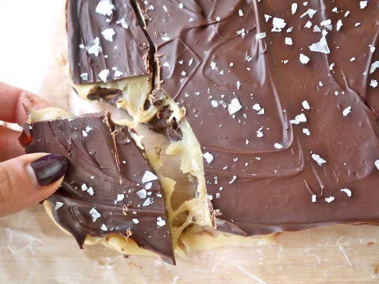 Salted Caramel Paleo Bark (GF, dairy-free) | Perchance to Cook, www.perchancetocook.com