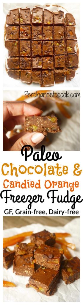 Paleo Chocolate and Candied Orange Peel Freezer Fudge (GF)- sophisticated, flavorful, Paleo dessert |Perchance to Cook, www.perchancetocook.com