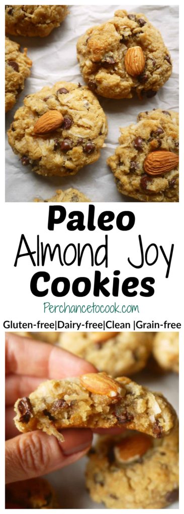 Paleo Almond Joy Cookies (GF)| Perchance to Cook, www.perchancetocook.com